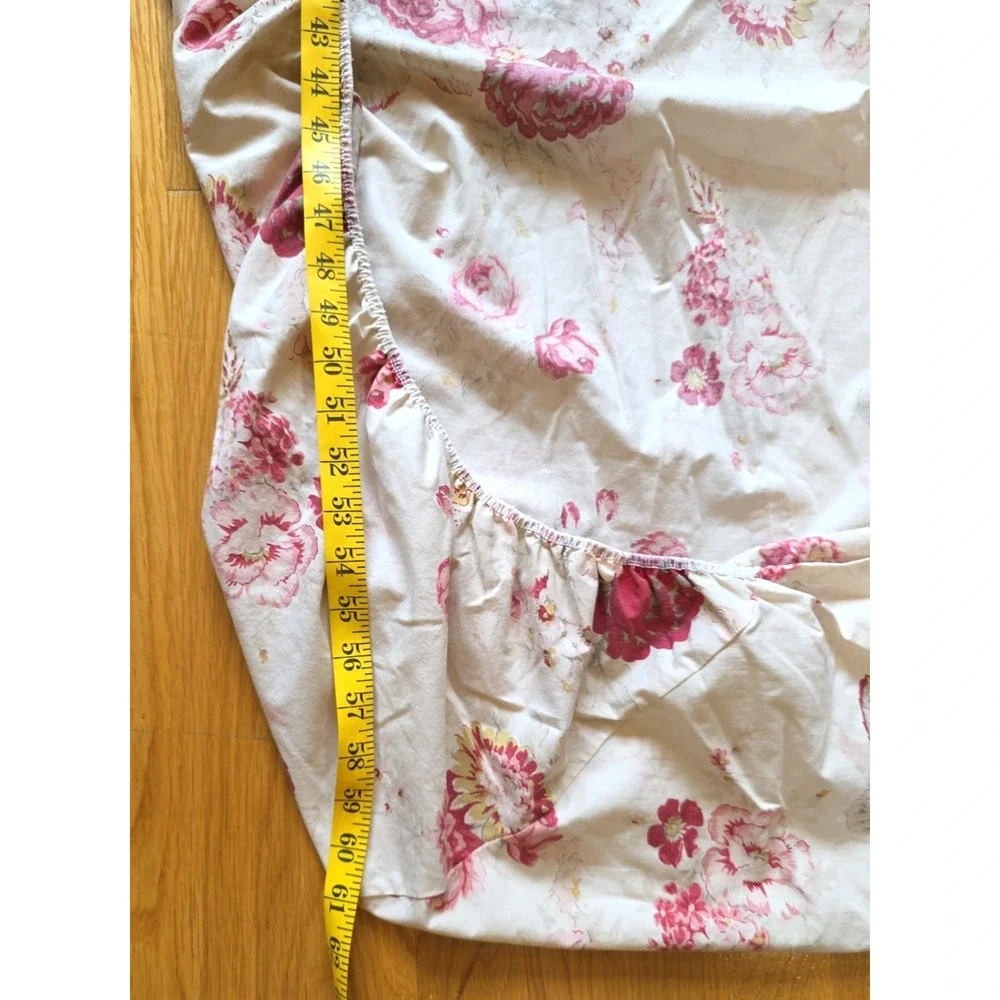 Waverly Rose Garden twin Fitted Sheet Vtg Cottage Shabby Chic Grannycore